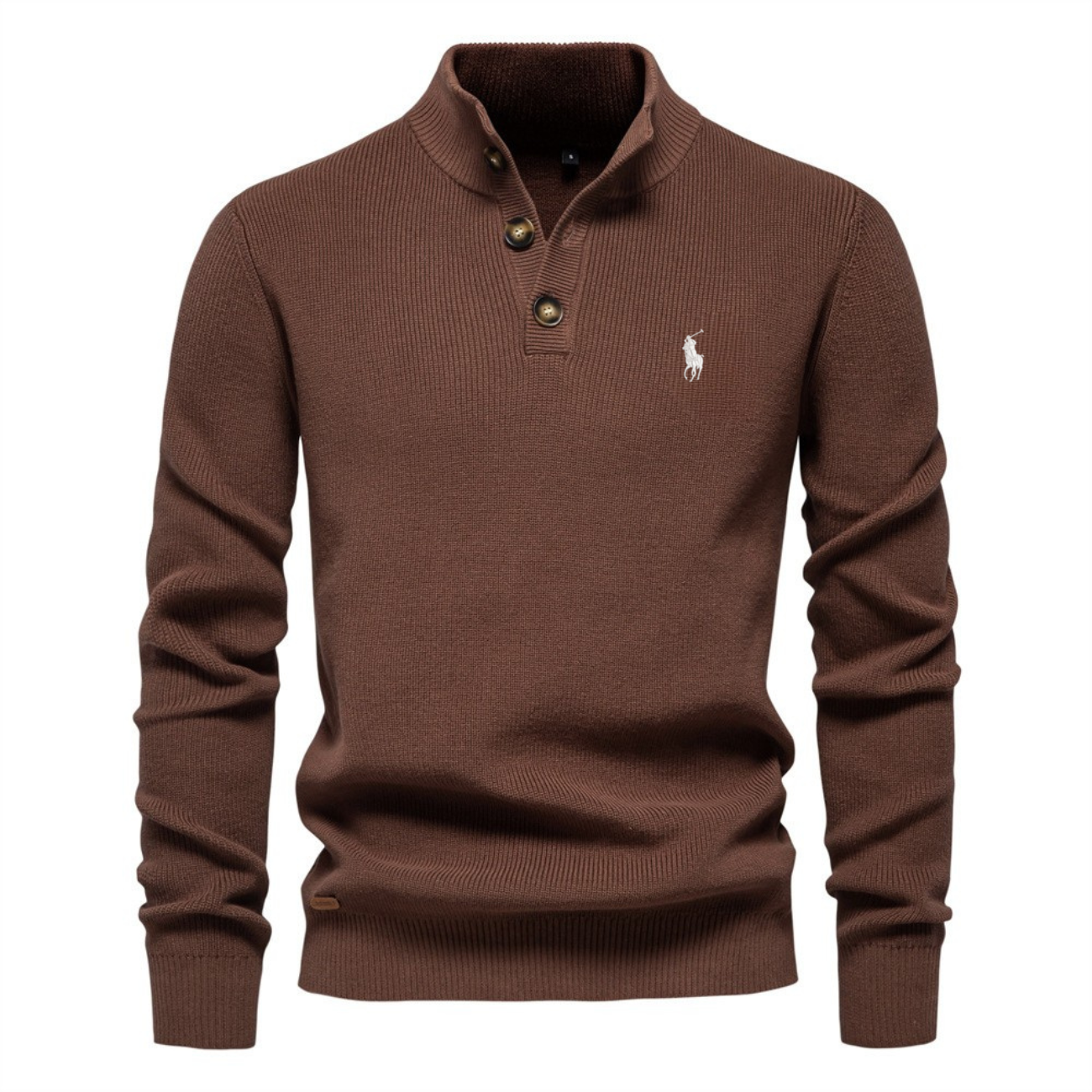 Chandail Henley en maille de qualité supérieure pour homme || Liquidation