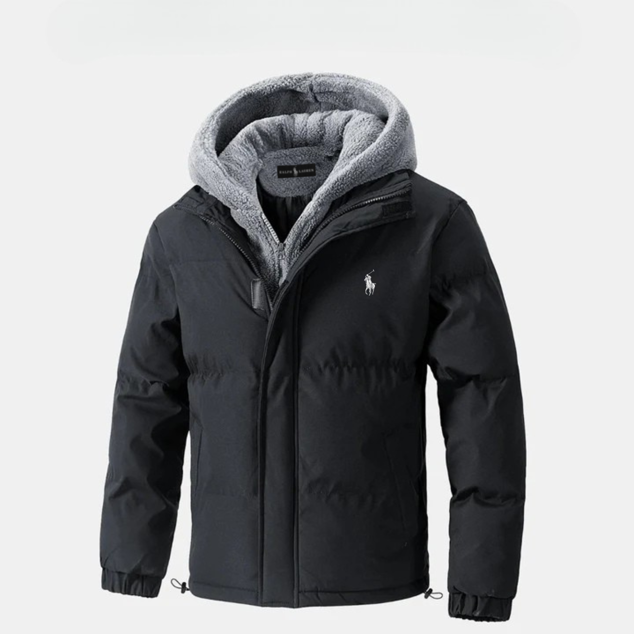 Gefütterte Winterjacke für Herren mit Fleece-Kapuze || SALE