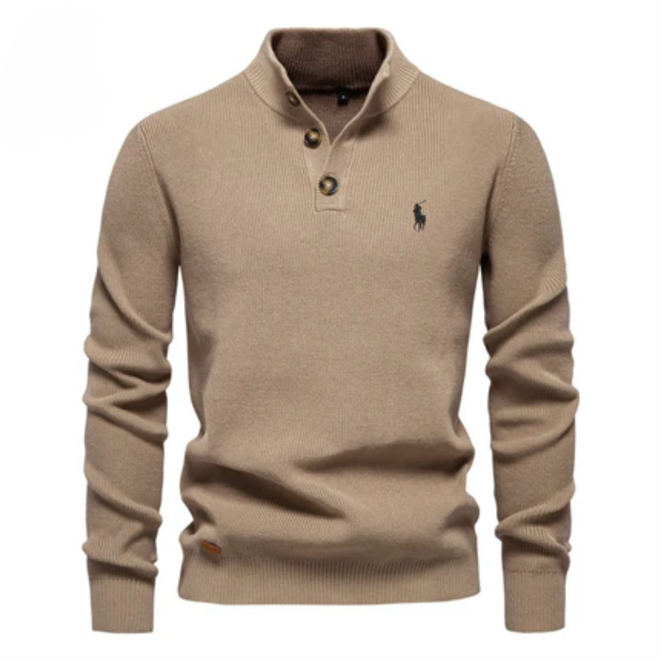 Chandail Henley en maille de qualité supérieure pour homme || Liquidation