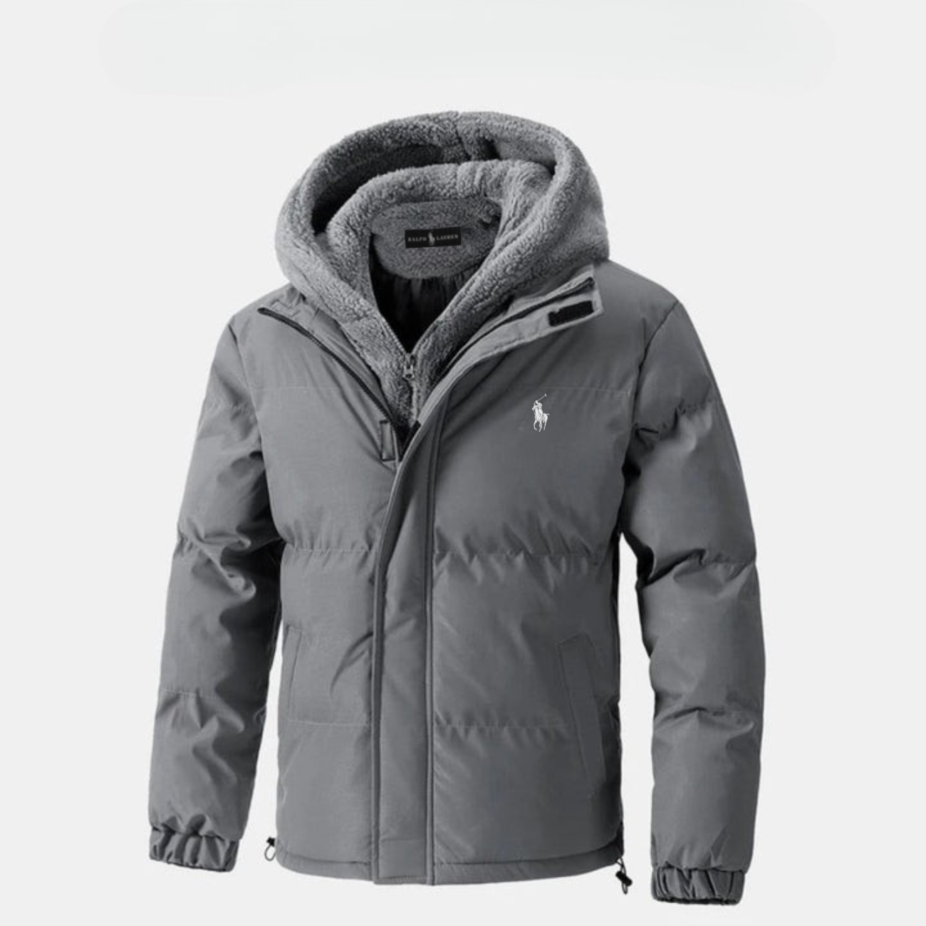 Gefütterte Winterjacke für Herren mit Fleece-Kapuze || SALE