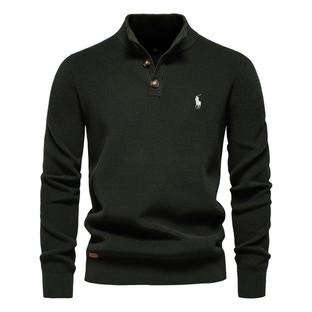 Chandail Henley en maille de qualité supérieure pour homme || Liquidation