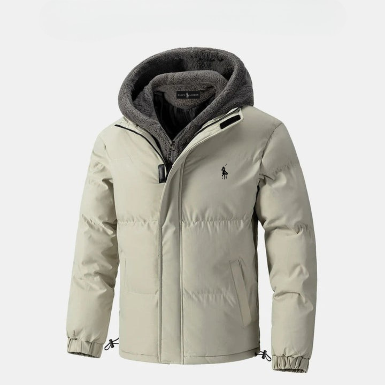 Gefütterte Winterjacke für Herren mit Fleece-Kapuze || SALE