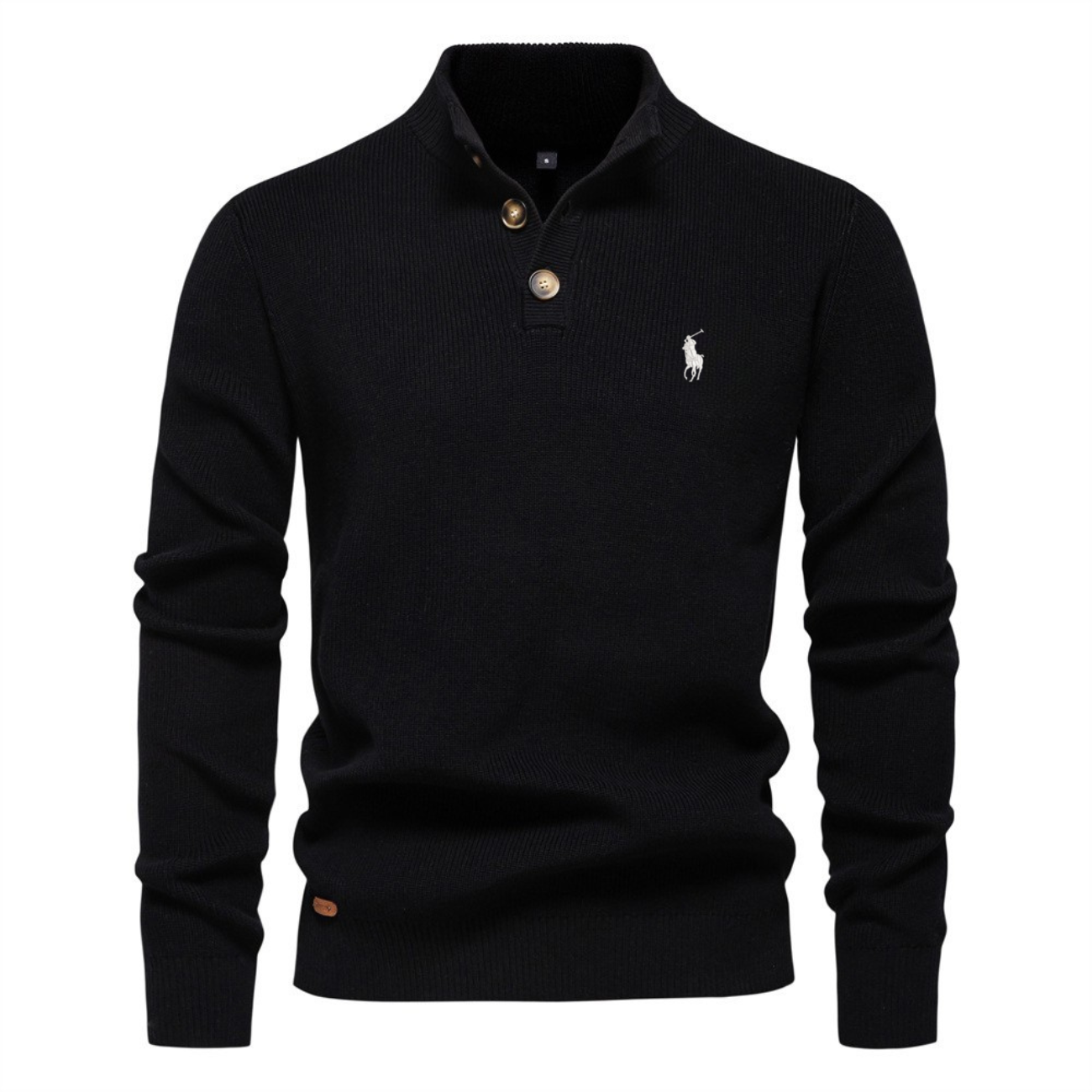 Chandail Henley en maille de qualité supérieure pour homme || Liquidation