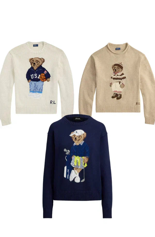 Herren-Set 3 Styles Polo Bear Pullover