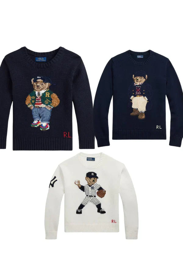 Herren-Set 3 Styles RL Polo Bear Pullover-Set YANKES