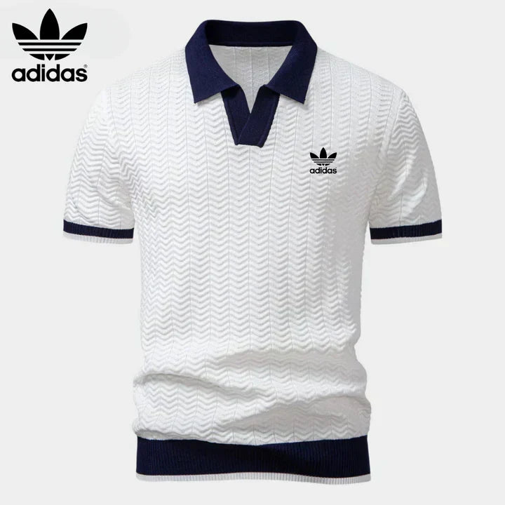 Men's Retro Knit Polo Shirt