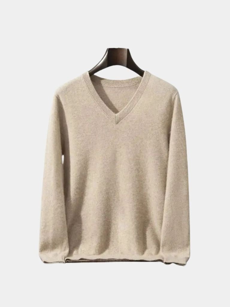 Pull Kaschmir V-Ausschnitt Cross & Crown