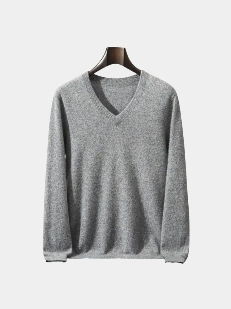 Pull Kaschmir V-Ausschnitt Cross & Crown