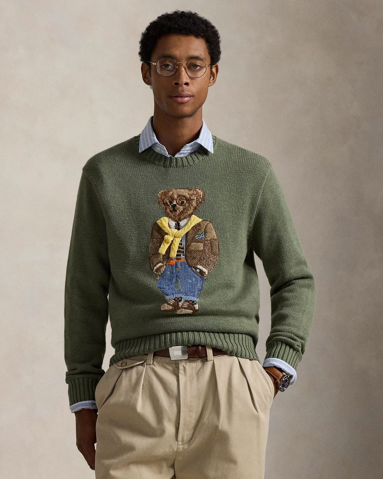 Herren-Polo-Bear-Pullover