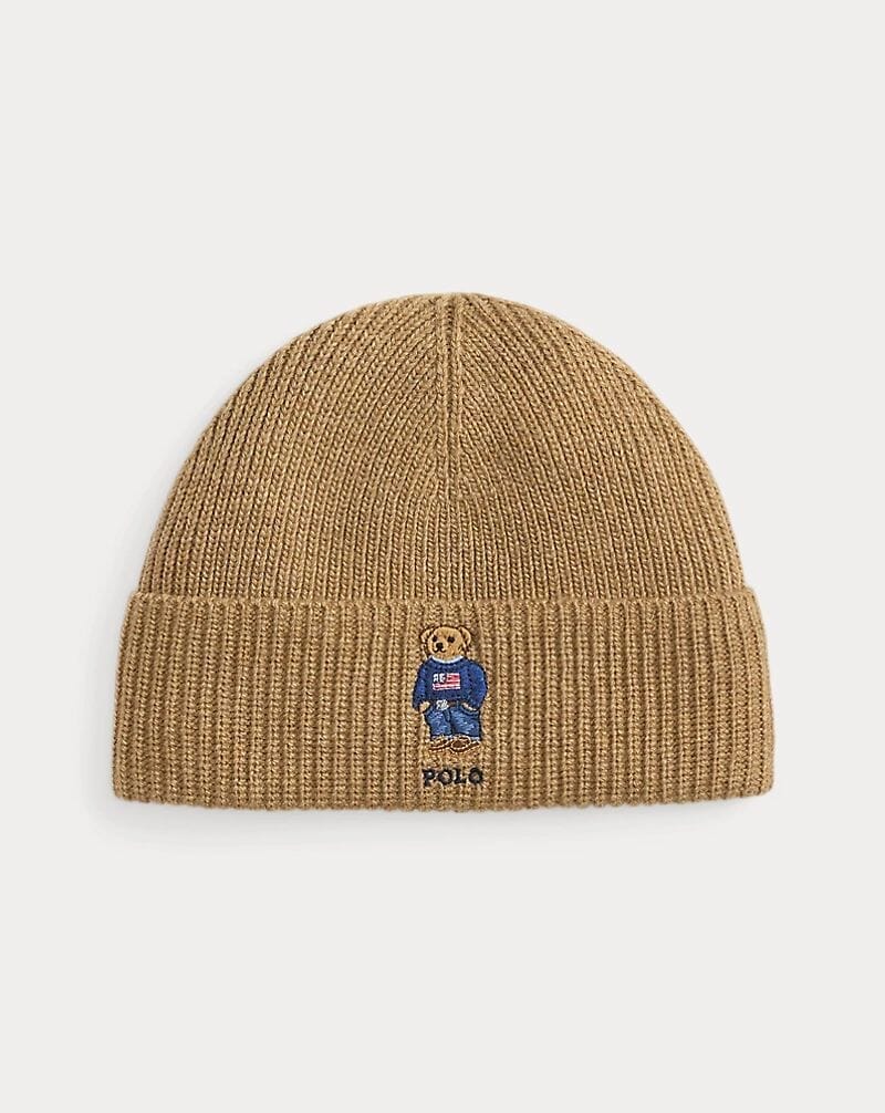 Herren-Mütze mit Polo Bear und Rippstrickbündchen