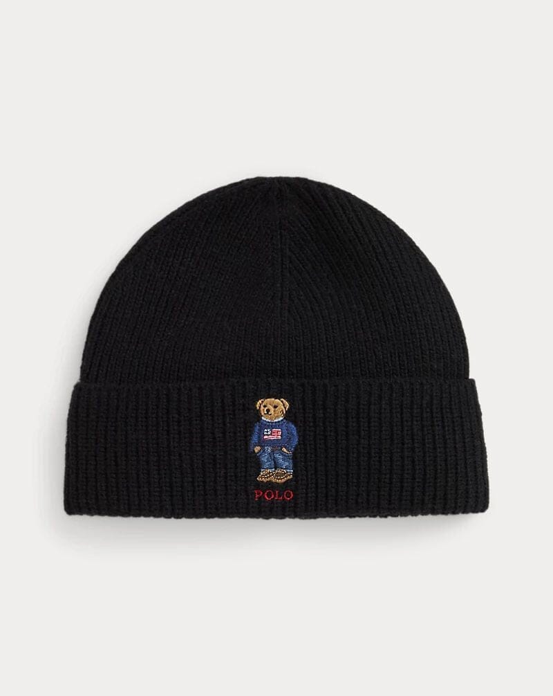 Herren-Mütze mit Polo Bear und Rippstrickbündchen