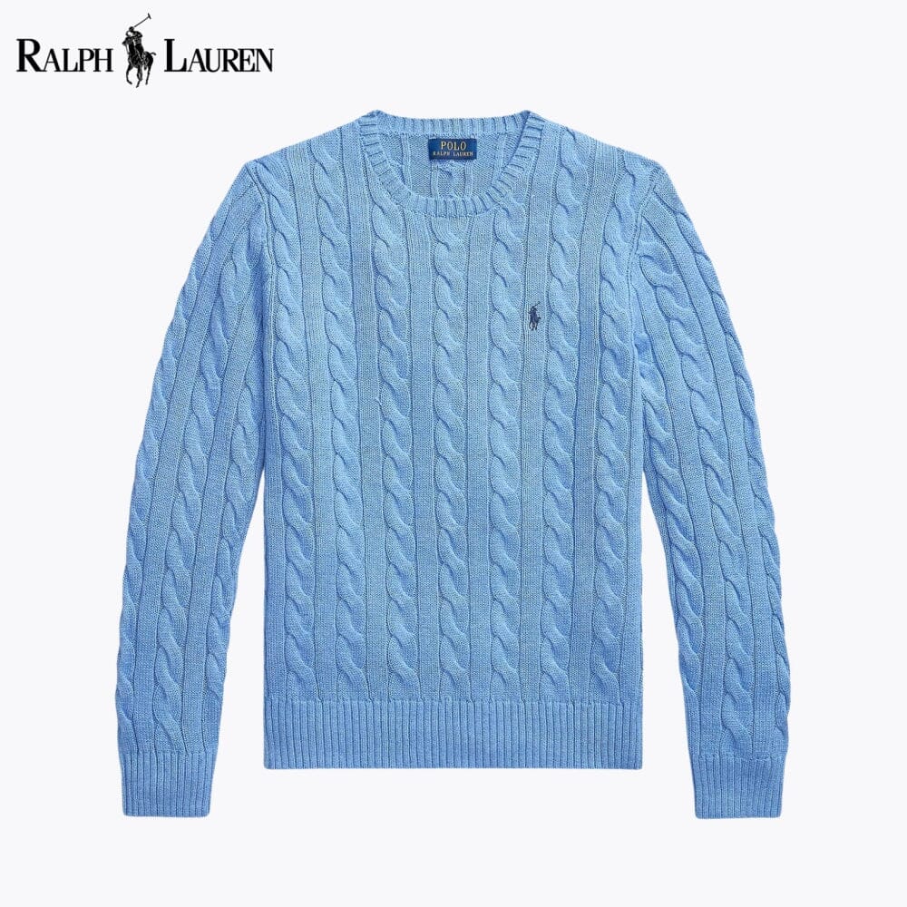 Herren-Zopfstrickpullover aus Baumwolle