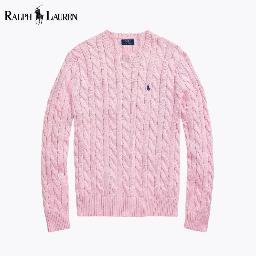 Herren-Zopfstrickpullover aus Baumwolle