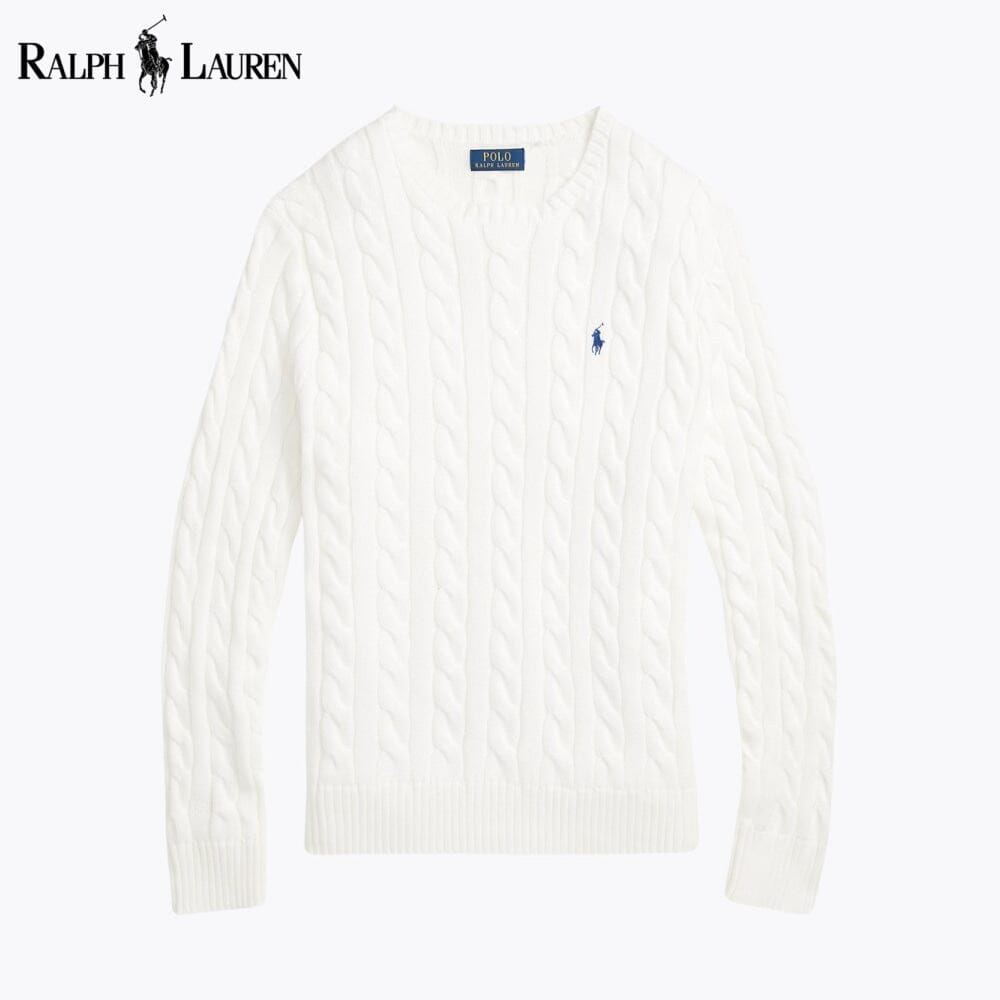 Herren-Zopfstrickpullover aus Baumwolle