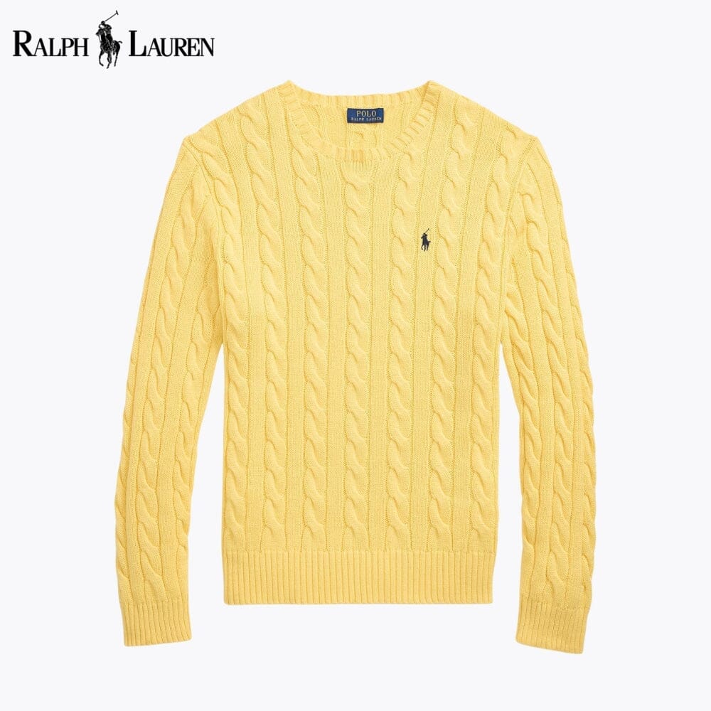 Herren-Zopfstrickpullover aus Baumwolle