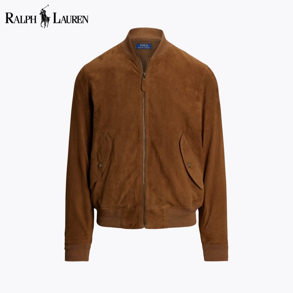 Herren-Wildleder-Bomberjacke