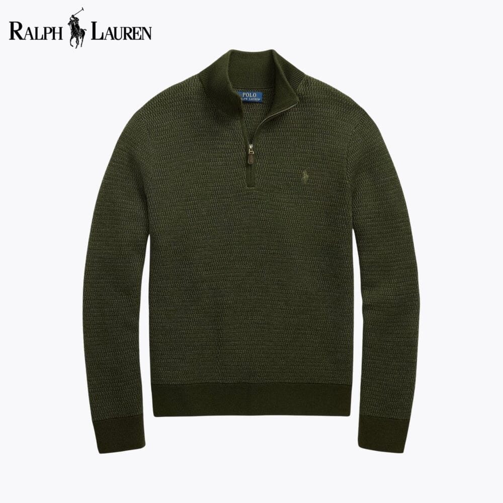 Herrenwaschbarer Viertelreißverschluss-Pullover aus Wolle