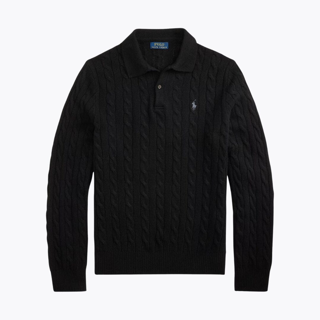 Pull torsadé en laine et cachemire pour homme