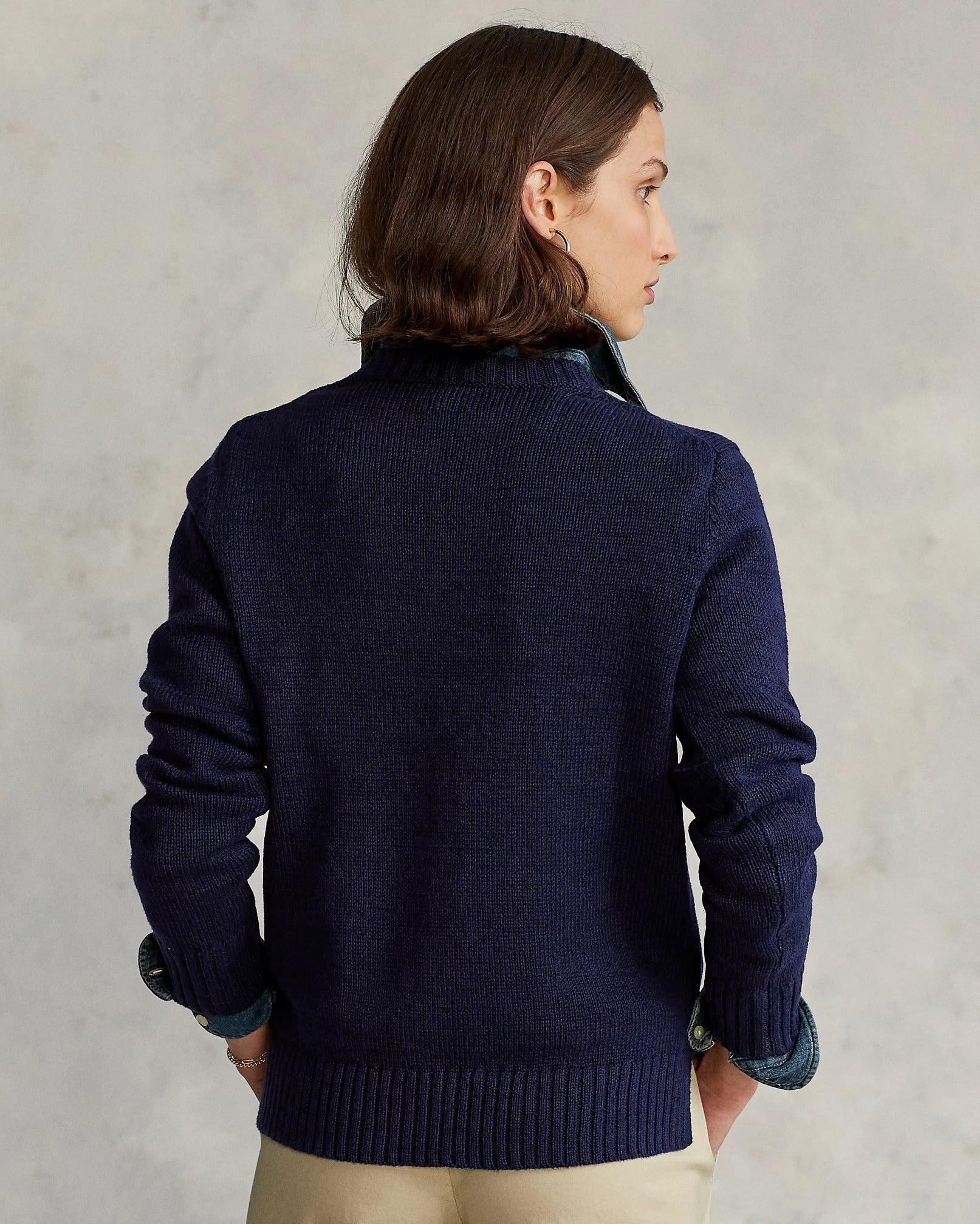 Herrenpullover | Leinen Rundhals