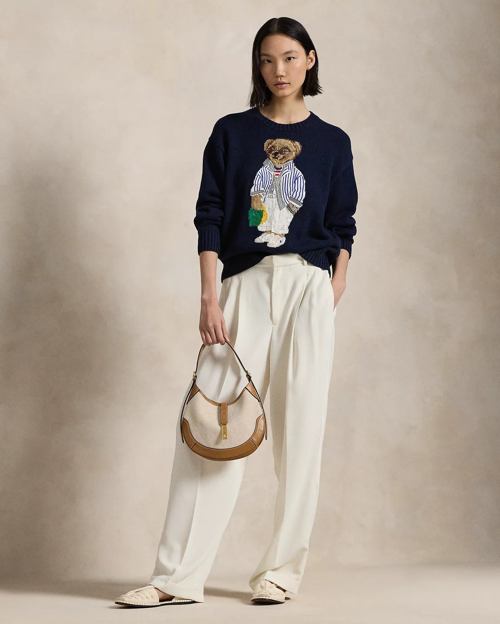 Herrenpullover | Marineblauer Polo Bear