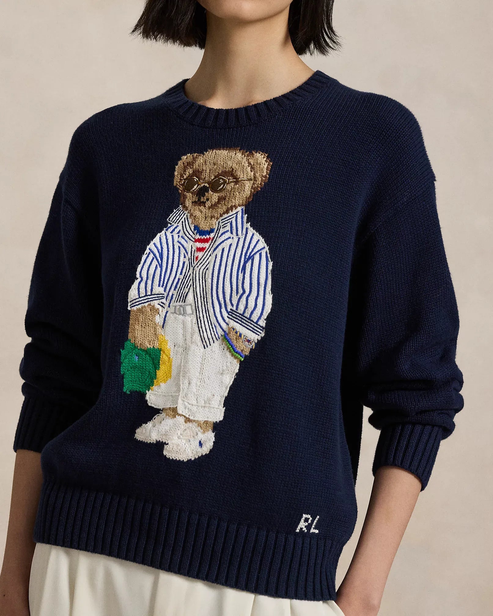 Herrenpullover | Marineblauer Polo Bear