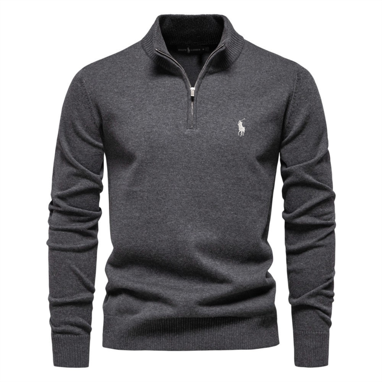 Premium Herren-Strickpullover mit halbem Reißverschluss – Ausverkauf
