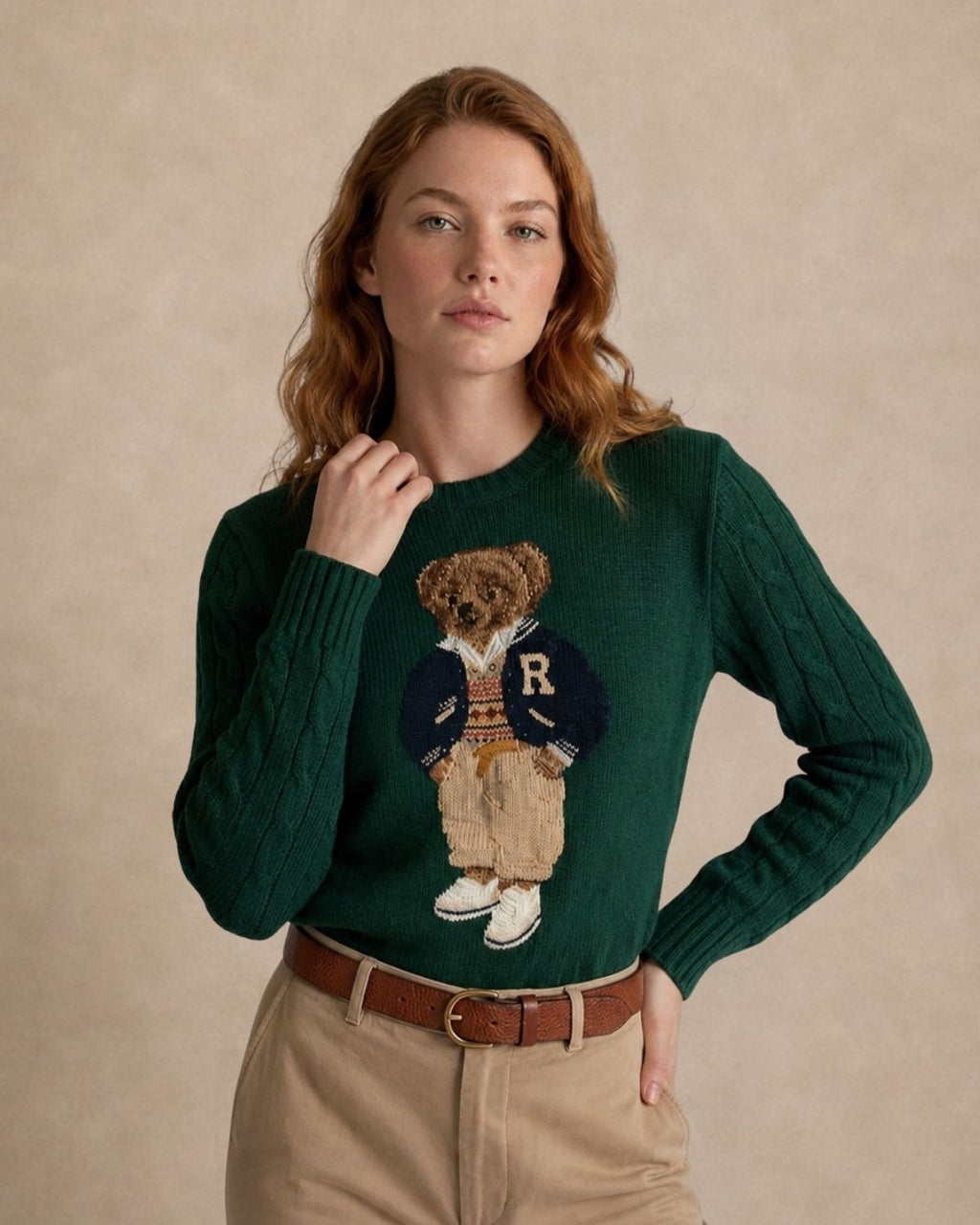 Herrenpullover | Polo Bear College-Sweatshirt