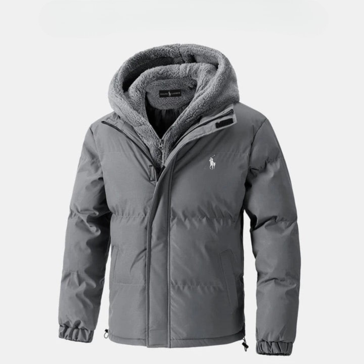 Gefütterte Winterjacke für Herren mit Fleece-Kapuze || SALE