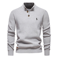Chandail Henley en maille de qualité supérieure pour homme || Liquidation