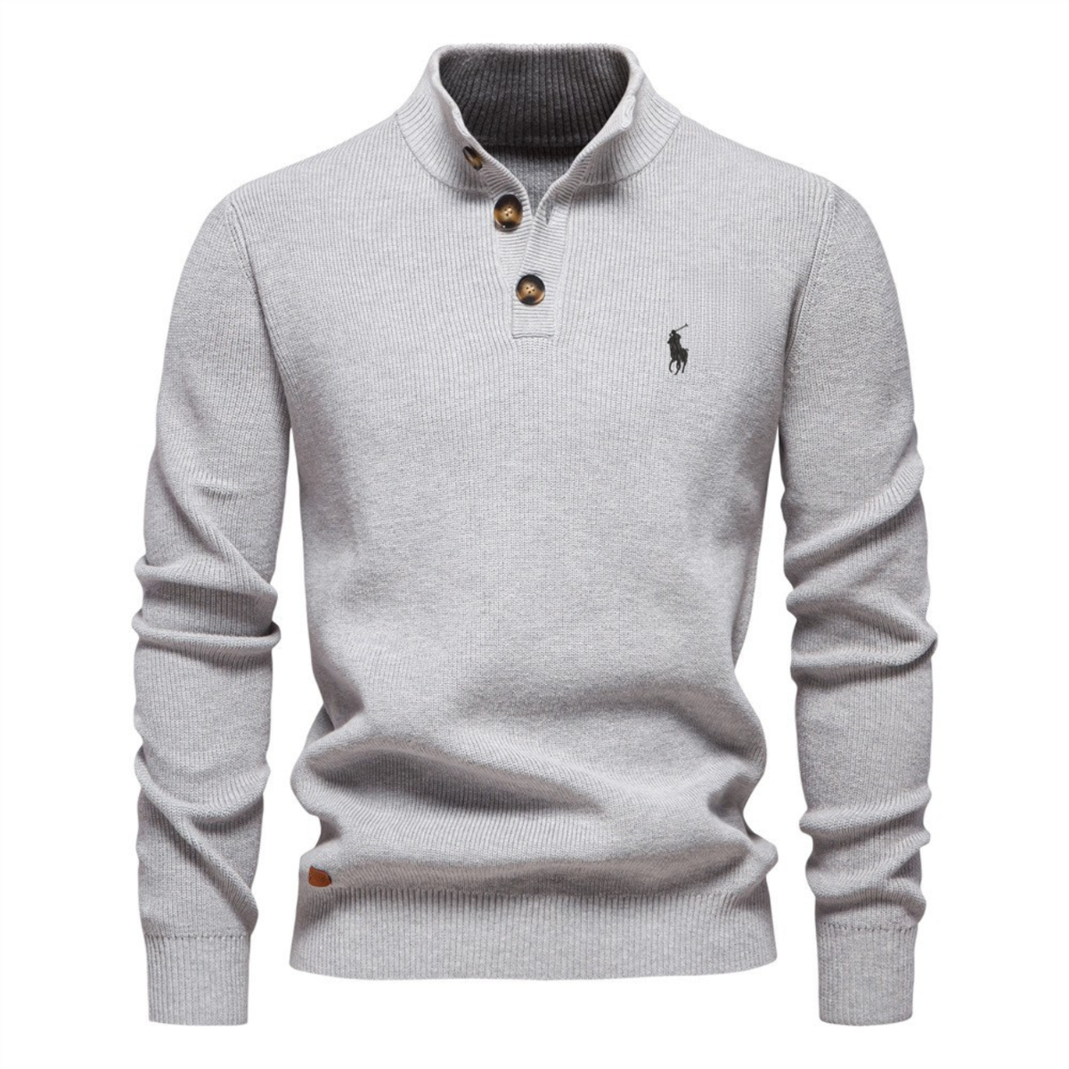 Herren Premium Strick-Henley-Pullover || Ausverkauf