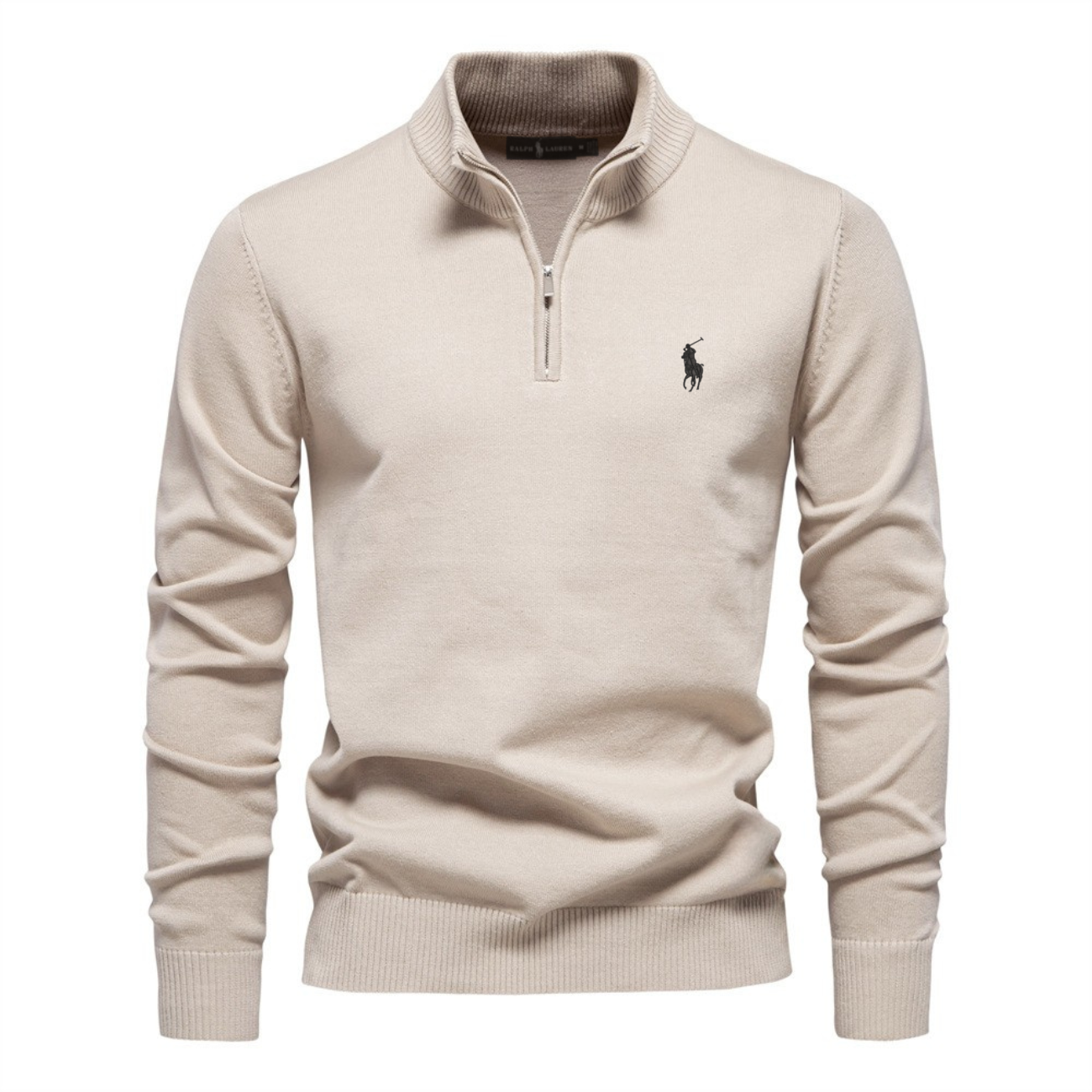 Premium Herren-Strickpullover mit halbem Reißverschluss – Ausverkauf