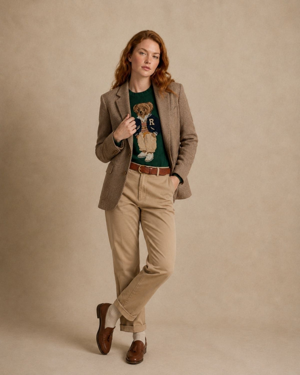 Herrenpullover | Polo Bear College-Sweatshirt