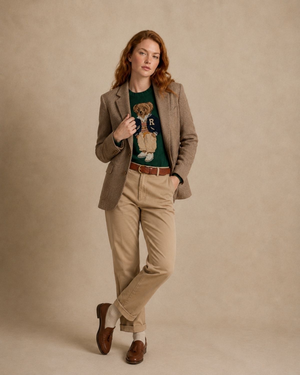 Herrenpullover | Polo Bear College-Sweatshirt