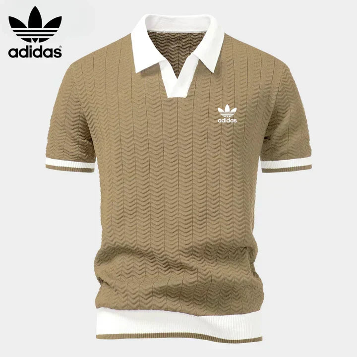 Polo tricoté rétro pour homme