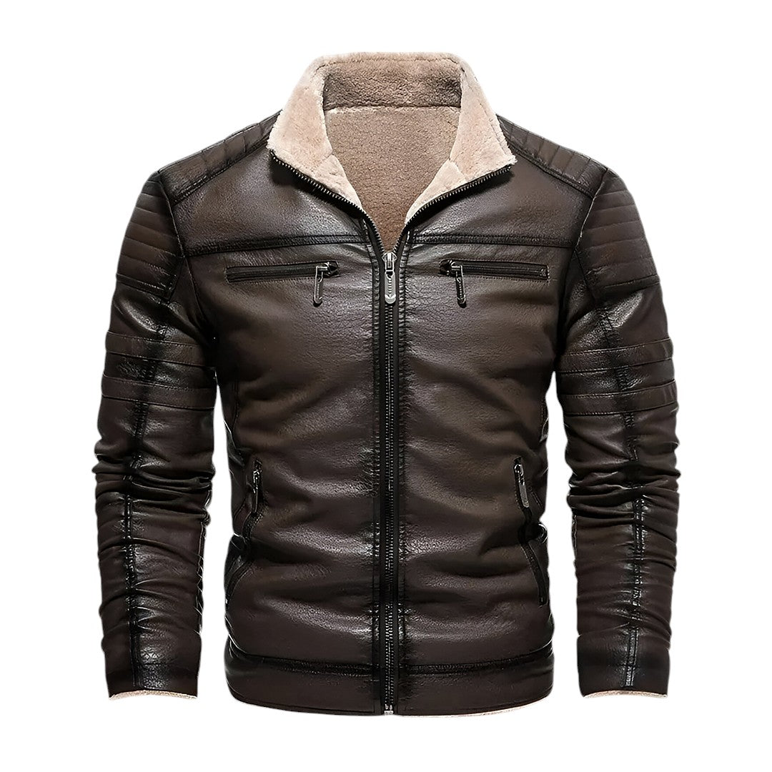 Benjamin Sherpa Men Leather Jacket