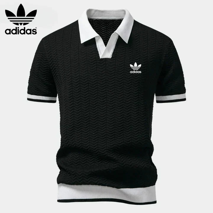 Polo tricoté rétro pour homme