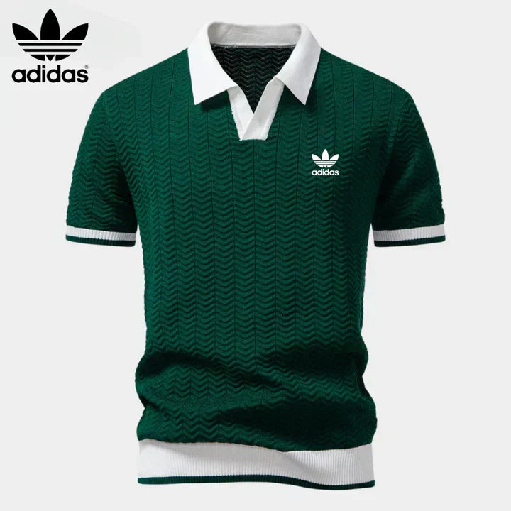Polo tricoté rétro pour homme