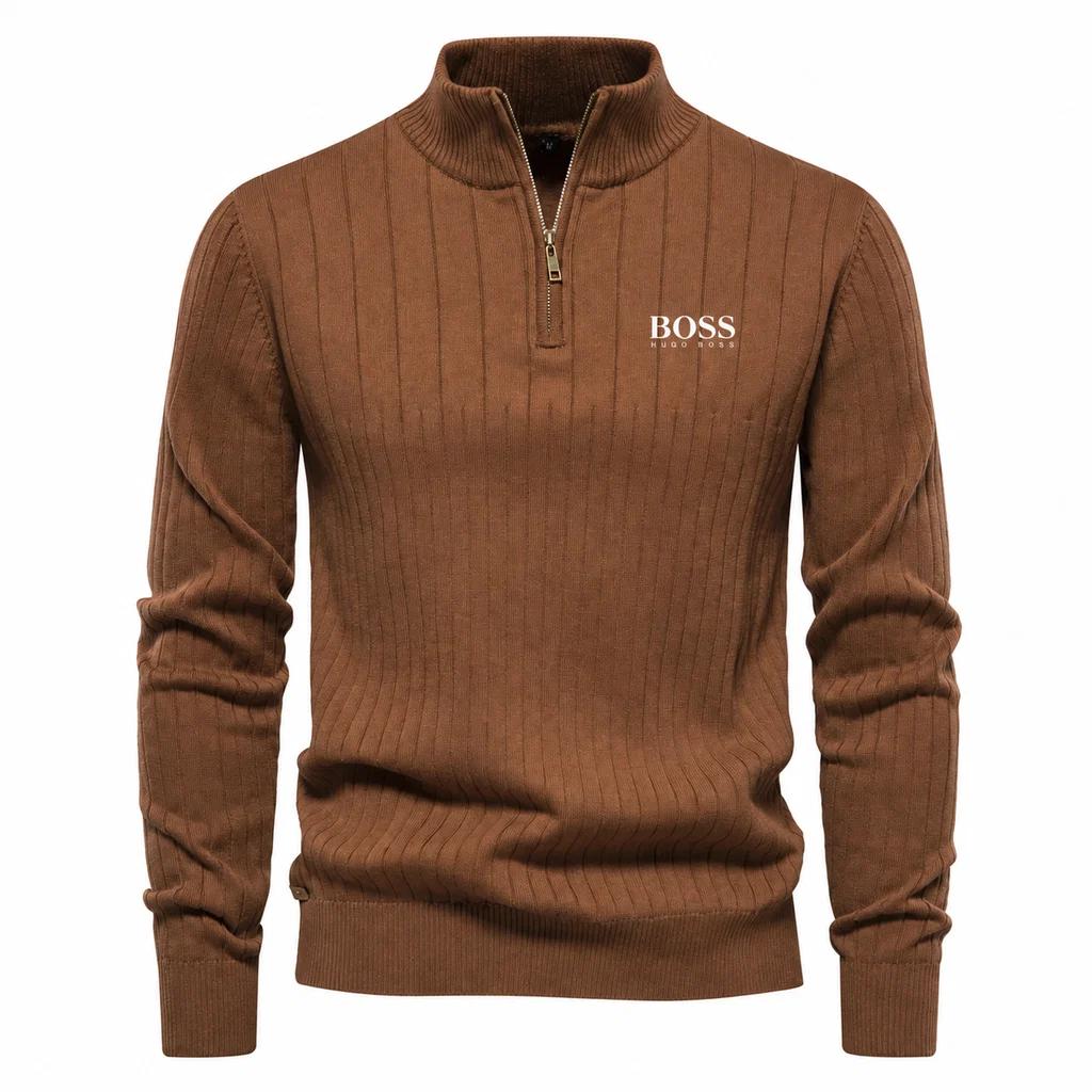 HG.B.SS OUTLET™ PREMIUM RIBBED QUARTER-ZIP SWEATER