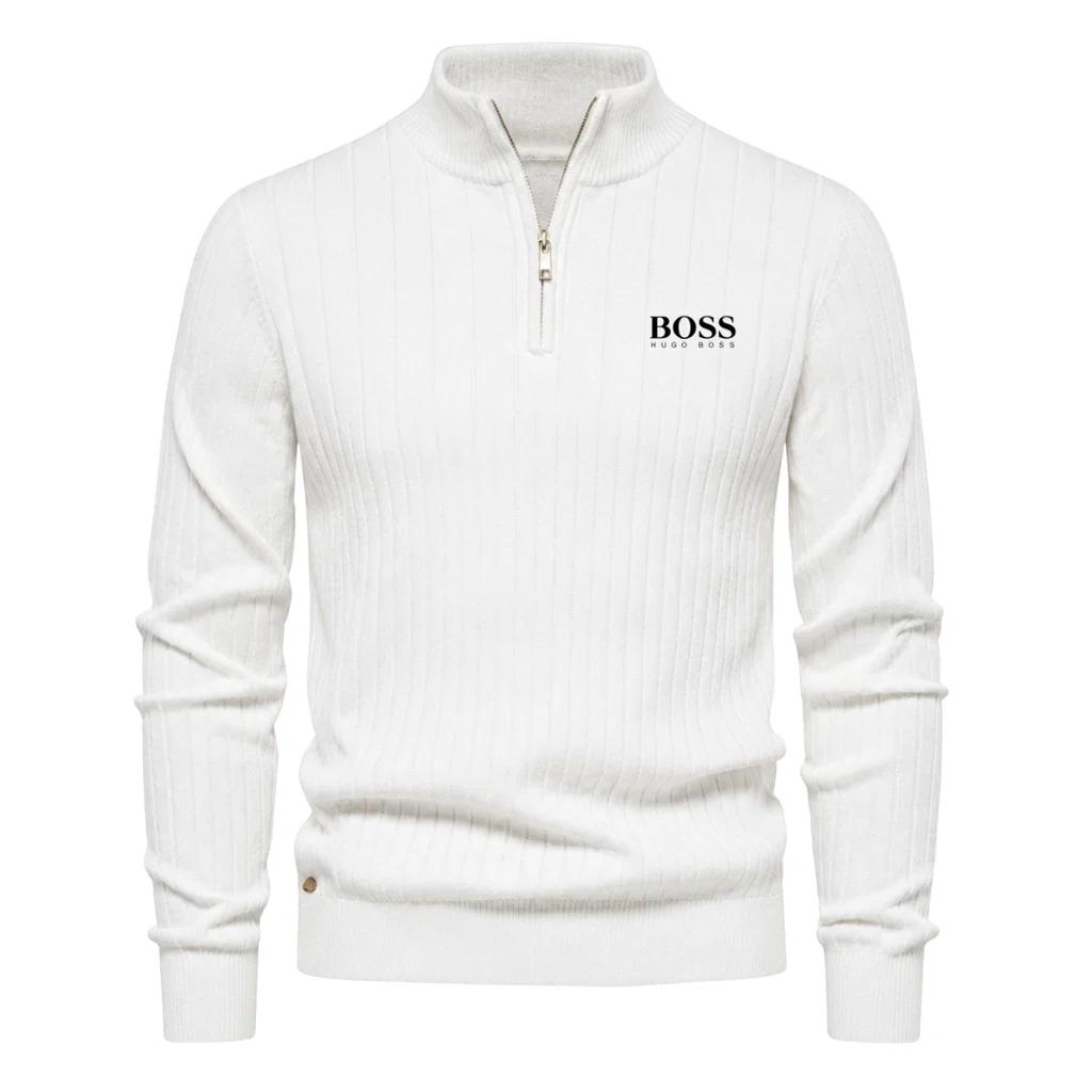 HG.B.SS OUTLET™ PREMIUM RIBBED QUARTER-ZIP SWEATER