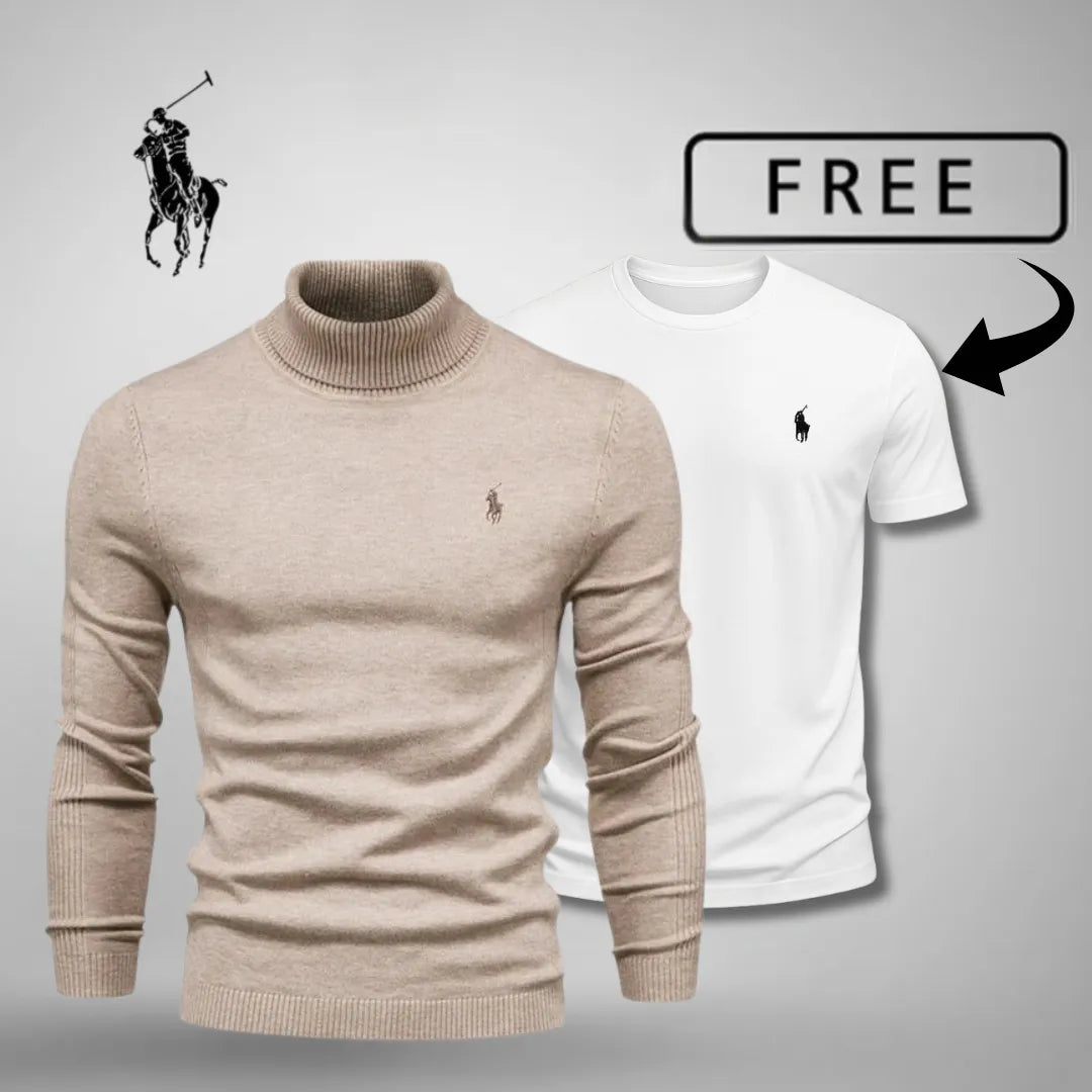 Herren Premium Rollkragenpullover™ + Gratis T-Shirt Heute