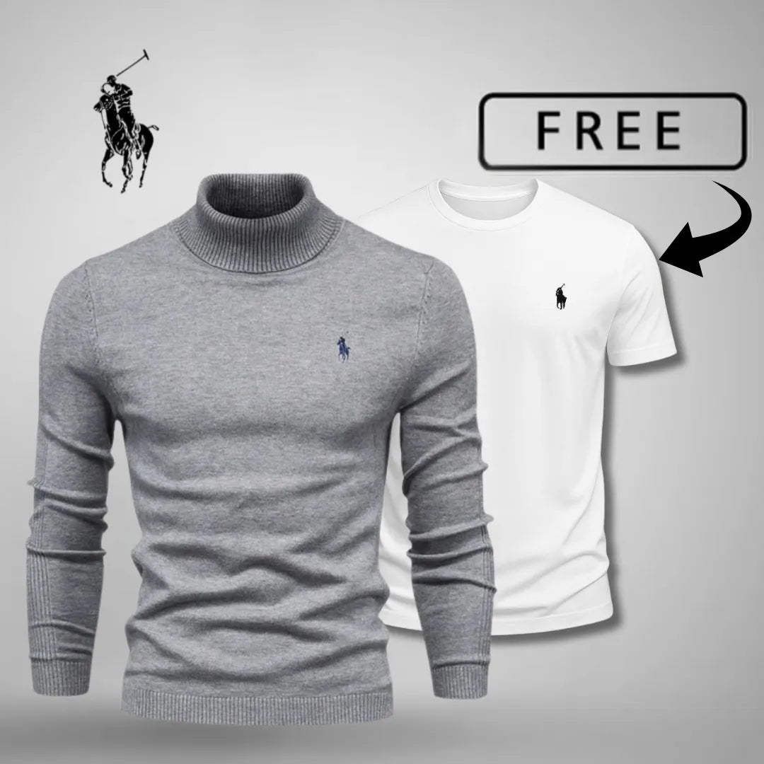 Herren Premium Rollkragenpullover™ + Gratis T-Shirt Heute