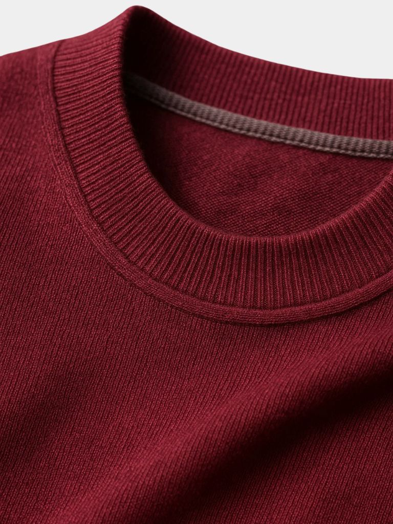 Premium Round Neck Knit Sweater - Cross & Crown