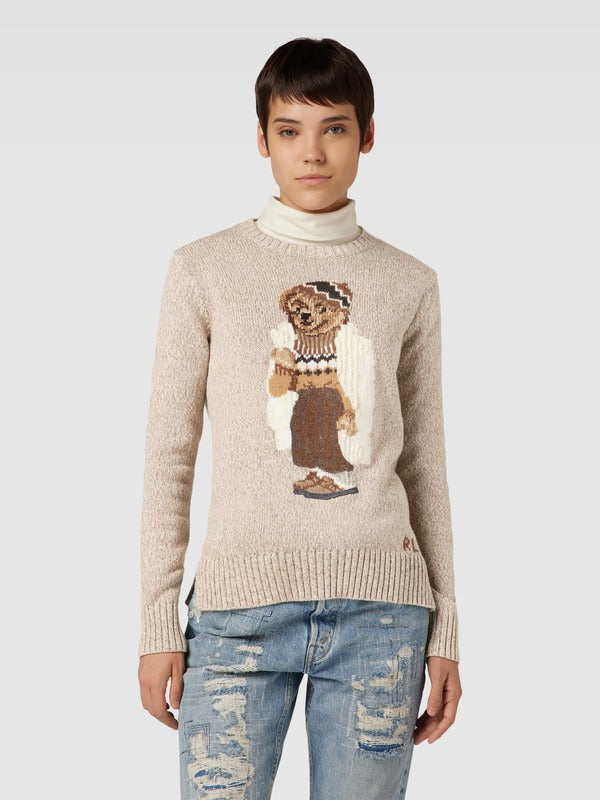 Herrenpullover | Bär mit weißem Fell