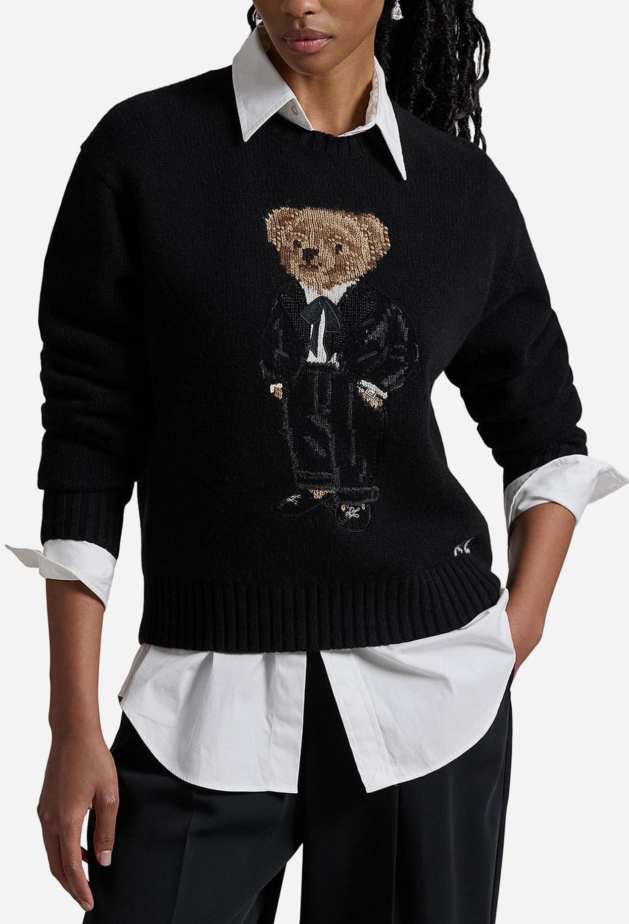Herrenpullover | Black Polo Bear