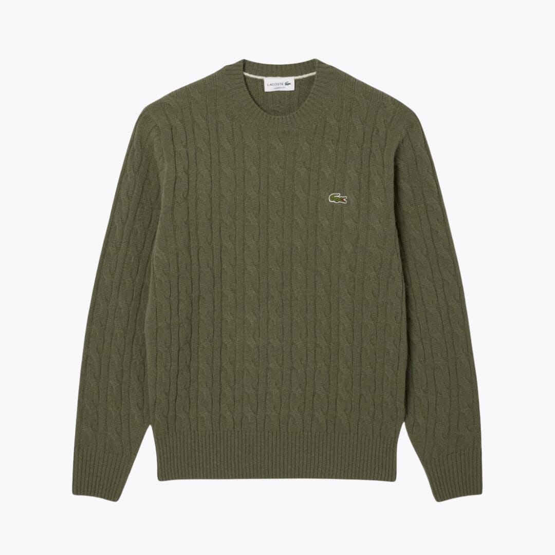 Pull ras du cou en laine cardée torsadée L.C