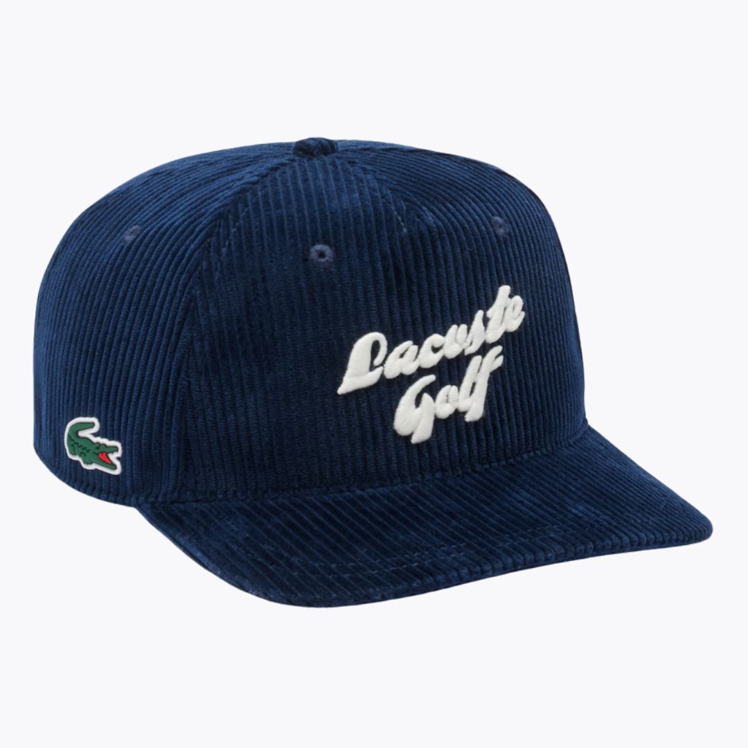 Casquette de golf en velours côtelé brodée L.C.