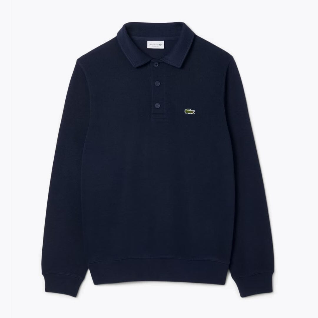 Sweat-shirt à col polo en coton côtelé L.C.