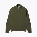 Pull L.C zippé en laine cardée à col montant