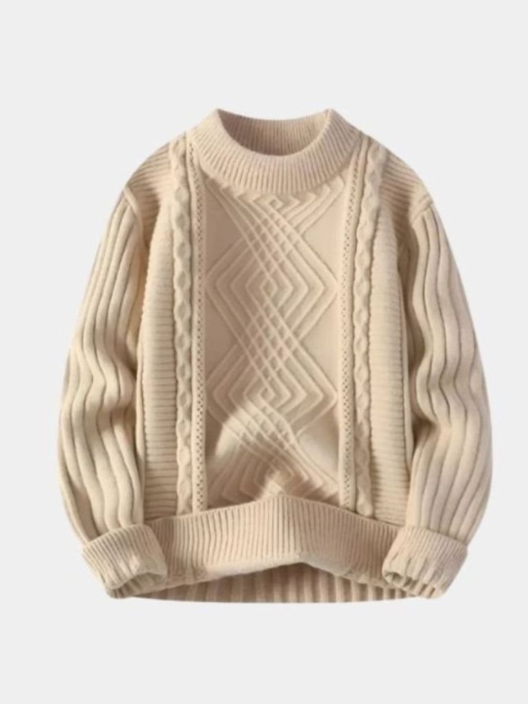 Pull texturé minimaliste - Cross & Crown