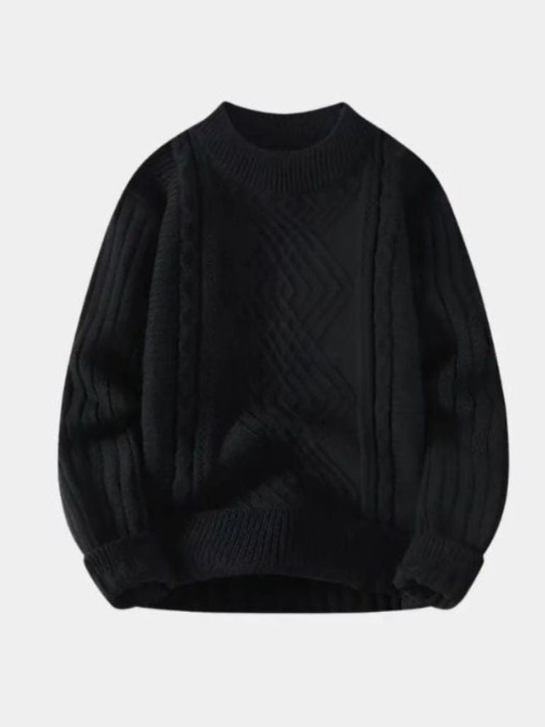 Pull texturé minimaliste - Cross & Crown